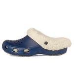Babuche Antiderrapante Com Pelo BB33 Azul Marinho Soft Works