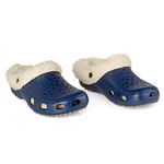 Babuche Antiderrapante Com Pelo BB33 Azul Marinho Soft Works