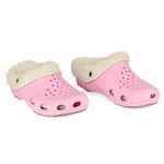 Babuche Antiderrapante Com Pelo BB33 Rosa Soft Works