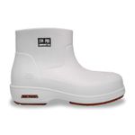 Bota Cano Curto Antiderrapante Com Biqueira BB84 Branco Soft Works