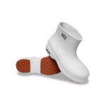 Bota Cano Curto Antiderrapante Com Biqueira BB84 Branco Soft Works