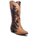 Bota Western Bordada Caramelo