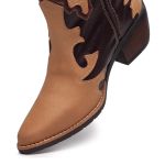 Bota Western Bordada Caramelo