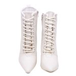 Bota Cano Médio Cadarço Off White Cecilia