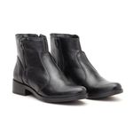 Bota Feminina Couro Cano Curto Preta