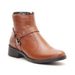 Bota Biker Boots Couro Cano Curto Conhaque