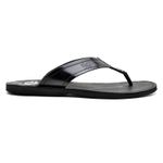 Chinelo De Dedo Couro Preto