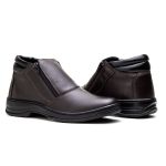 Botina Masculina Casual Zíper Ref. 1402 Café – Estilo Clássico e Conforto Garantido