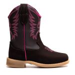 BOTINA TEXANA INFANTIL CANO LONGO CAFÉ ROSA 060