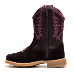 BOTINA TEXANA INFANTIL CANO LONGO CAFÉ ROSA 060