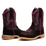 BOTINA TEXANA INFANTIL CANO LONGO CAFÉ ROSA 060