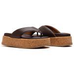 PAPETE TAMANCO FEMININO PLATAFORMA ASA DELTA CORTIÇA CAFÉ 180