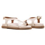 SANDÁLIA PAPETE FEMININA DETALHE EM METAL OFF WHITE G01