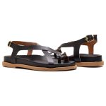 SANDÁLIA PAPETE FEMININA DETALHE EM METAL PRETO G01