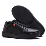TENIS CASUAL MASCULINO PRETO S001 SINTÉTICO