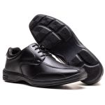 Sapato Social Casual Cadarço Preto 501