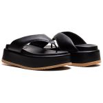 PAPETE TAMANCO FEMININO PLATAFORMA ASA DELTA PRETO 180