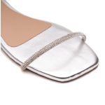 Sandália Brilho Amarração Prata Evelyn R001