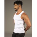 Camiseta Regata Branca Canelada Dulk 