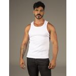 Camiseta Regata Branca Canelada Dulk 