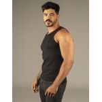 Camiseta Regata Preta Canelada Dulk