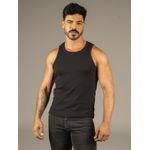 Camiseta Regata Preta Canelada Dulk