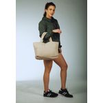 Bolsa Puffer Média Bege
