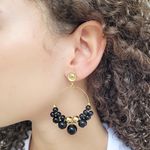 BRINCO BOLAS PRETO