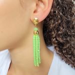 MAXI BRINCO FRANJA CRISTAIS VERDES
