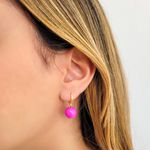 ARGOLA BOLA FUCSIA