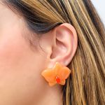 BRINCO ORQUIDEA RESINA LARANJA