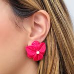 BRINCO FLOR RESINA ROSA