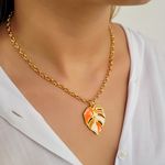 COLAR FOLHA LARANJA