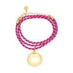 PULSEIRA CORDÃO ROSA CORAÇÃO 