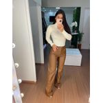 Calça caramelo couro fake 