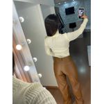 Calça caramelo couro fake 