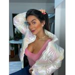 Cropped tricot fio rayon rosa