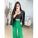 Cropped couro fake