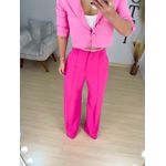 Blazer cropped alfaiataria rosa