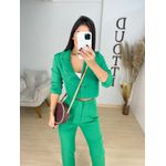 Blazer cropped alfaiataria verde