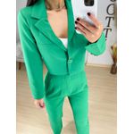 Blazer cropped alfaiataria verde