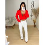 Calça flare branca