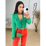 Blazer cropped alfaiataria verde