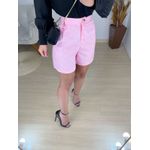Short linho rosa