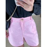 Short linho rosa