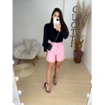 Short linho rosa