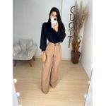 Calça alfaiataria bege