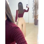 Calça alfaiataria bege