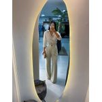 Calça alfaiataria gelo esverdeada 