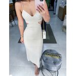 Vestido linho cru